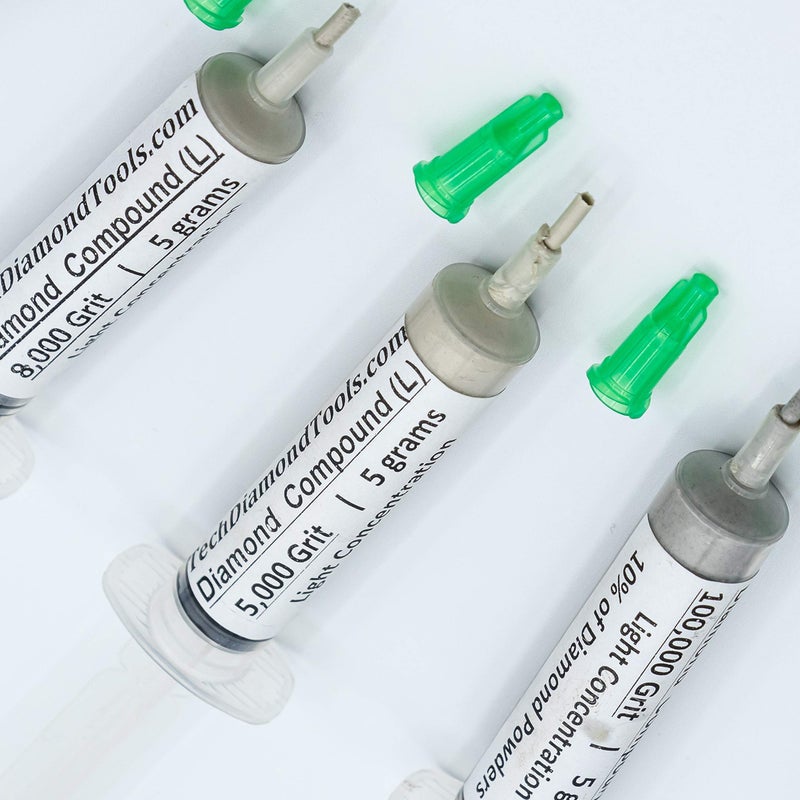 TechDiamondTools Diamond Polishing Compound Kit of 5 Polishing Paste USA Made 5000 8000 14000 50000 100000 Grit for Marble Glass Metal Rock Jewelry Resin Silver Gemstone with 10% of Diamond Powder - Image 3