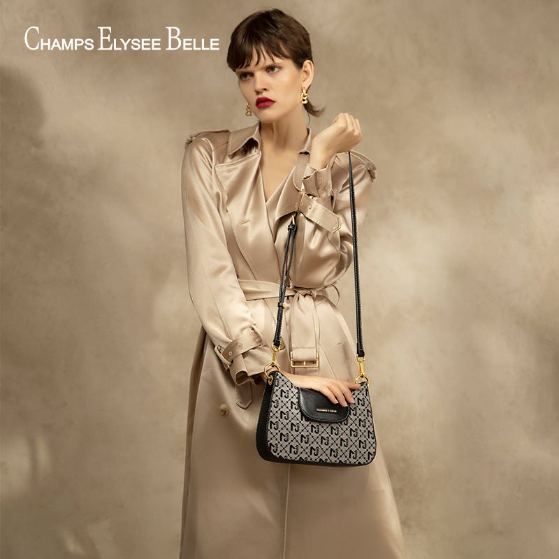 Underarm Bag For Women Trendy Niche Jacquard Fabric Shoulder Bag Retro Embroider Hand-Woven Crossbody Bag - Image 3