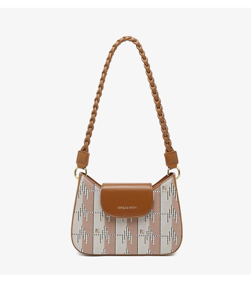 Underarm Bag For Women Trendy Niche Jacquard Fabric Shoulder Bag Retro Embroider Hand-Woven Crossbody Bag - Image 1