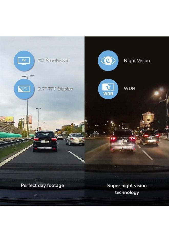 PADOM - Padom Dash Camera for Cars Front Full HD 1080P Dash Cams 120°Wide Angle Dashboard Cameras for with Night Vision 3” IPS Screen Loop Recording G-Sensor Parking Monitor - Image 1