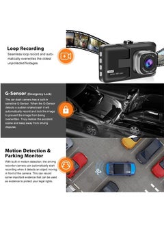 PADOM Padom Dash Camera for Cars Front Full HD 1080P Dash Cams 120°Wide Angle Dashboard Cameras for with Night Vision 3” IPS Screen Loop Recording G-Sensor Parking Monitor  - Image 5