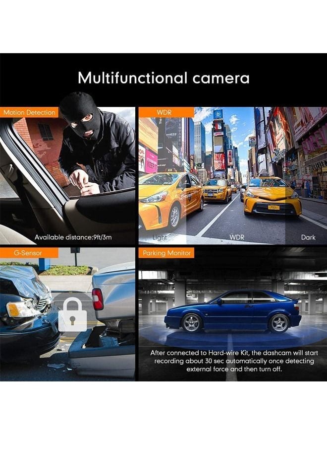 PADOM - Padom Dash Camera for Cars Front Full HD 1080P Dash Cams 120°Wide Angle Dashboard Cameras for with Night Vision 3” IPS Screen Loop Recording G-Sensor Parking Monitor - Image 1