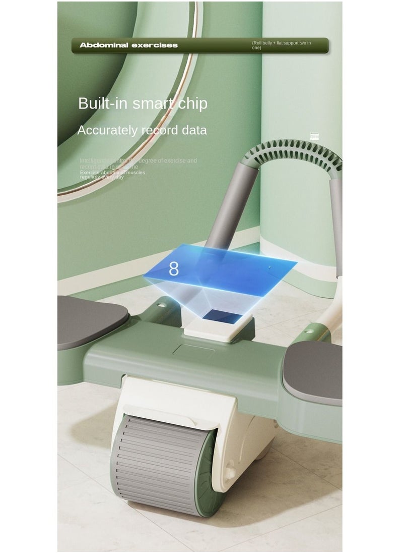 Y&D - 2 and 1 Smart Ab Wheel, Built-in Chip, Accurate Recording, Automatic Rebound Abs Workout Equipment, Good Stability, Free Thickened Pads, Not Hurting the Knees - Image 1