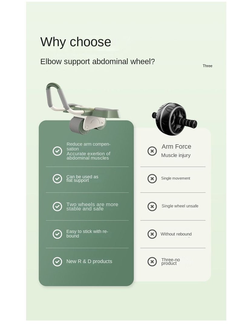 Y&D - 2 and 1 Smart Ab Wheel, Built-in Chip, Accurate Recording, Automatic Rebound Abs Workout Equipment, Good Stability, Free Thickened Pads, Not Hurting the Knees - Image 1
