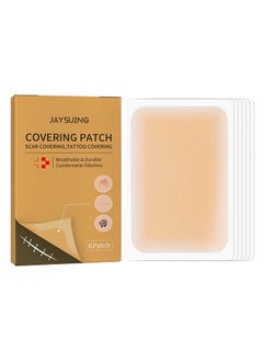 Jaysuing 6 Pcs Tattoo Cover Up Patch, Tattoo Cover Up Tape, Ultra Thin Patch for Tattoo Scar and Birthmarks, Invisible Waterproof Skin Tone Concealer Sticker for Covering Up Scars Tattoos  - Image 1