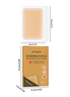 Jaysuing 6 Pcs Tattoo Cover Up Patch, Tattoo Cover Up Tape, Ultra Thin Patch for Tattoo Scar and Birthmarks, Invisible Waterproof Skin Tone Concealer Sticker for Covering Up Scars Tattoos  - Image 2
