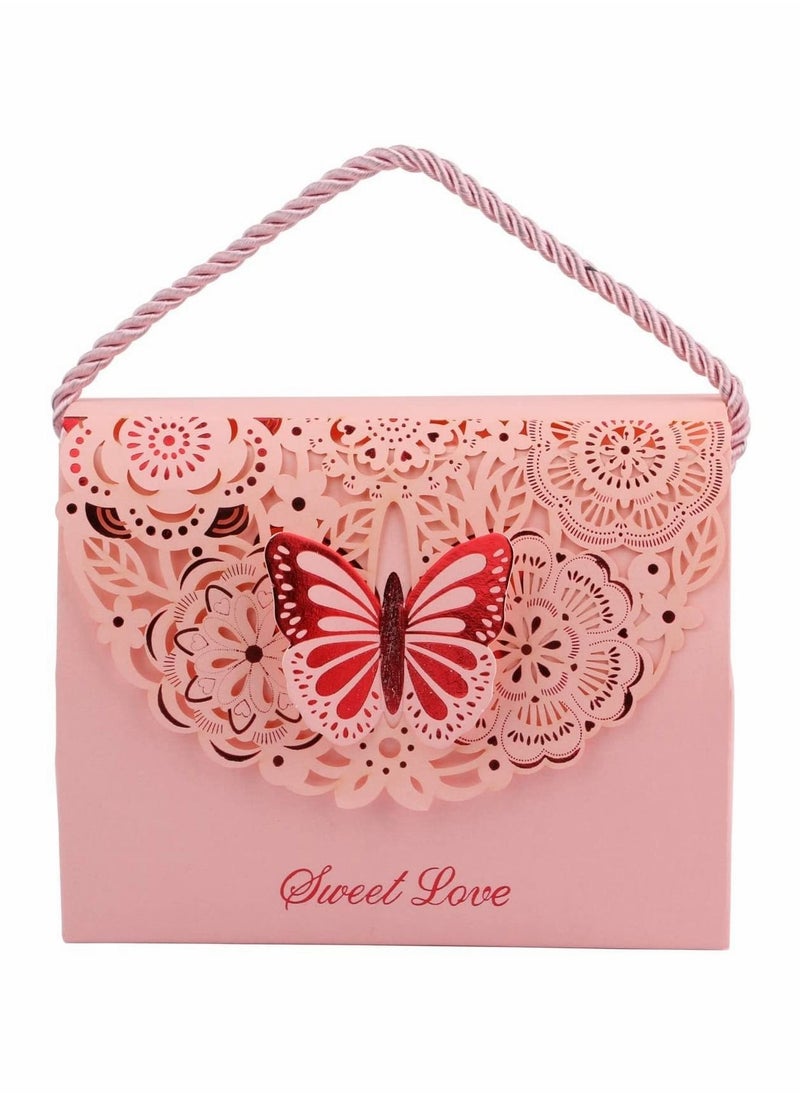 Excefore Decorative Boxes Gift Bags Butterflies with Handle, Wedding Driew Party Favor Bags Paper for Anniversary, Birthday Parties, Baby Shower, Bridal Showers  - Image 5