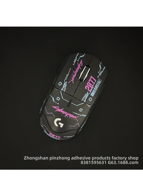 Anti-slip Mouse Stickers Logitech GPW One Or Two Generation GPROX Special All-inclusive Sweat-absorbent Anti-sweat Hand Stickers Lizard Skin-Color:gpw Generation [Black-Cyberpunk-Full Package]]