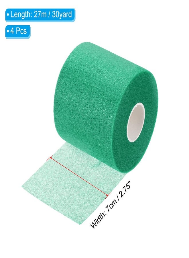 PATIKIL Foam Pre Wrap Athletic Tape 2.75 Inch x 30 Yards, 4 Rolls Non-Adhesive Prewrap Headbands for Hair Soccer Sport Wrists Elbows Knees Ankles, Dark Green - Image 2
