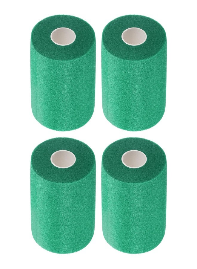 PATIKIL Foam Pre Wrap Athletic Tape 2.75 Inch x 30 Yards, 4 Rolls Non-Adhesive Prewrap Headbands for Hair Soccer Sport Wrists Elbows Knees Ankles, Dark Green - Image 1