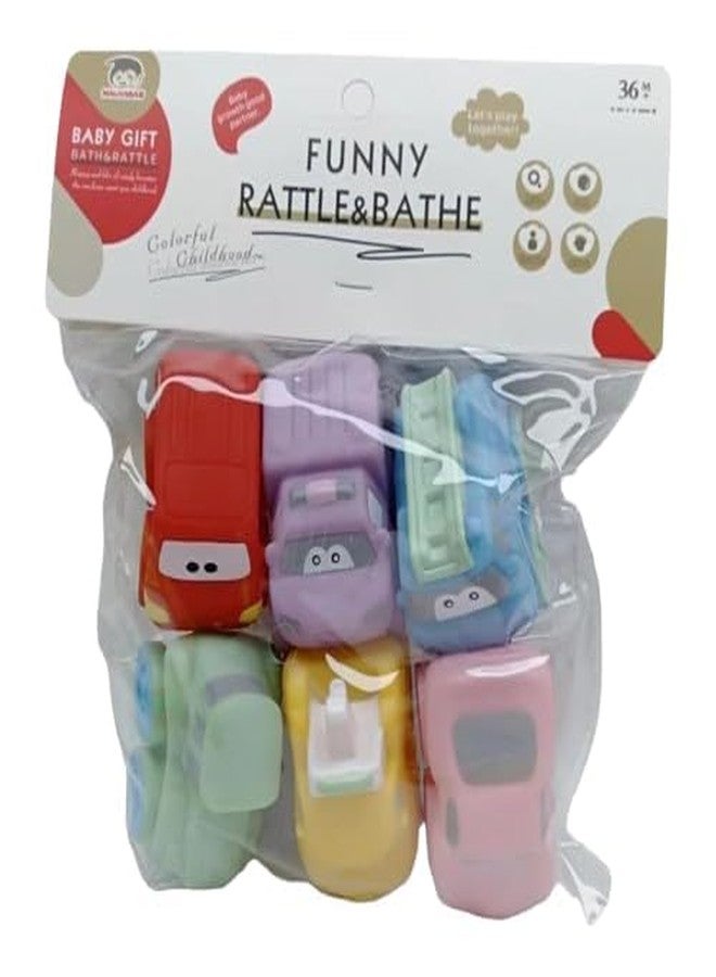 Samip Funny Bath Tub Toys for Baby Boys and Girls 6 - 24 Months: Combo of 6PCs Chu Chu Bath Toys for Baby Girls and Boys Interactive Water Play and Joyful Bath Time Experience (Car) (Balls)