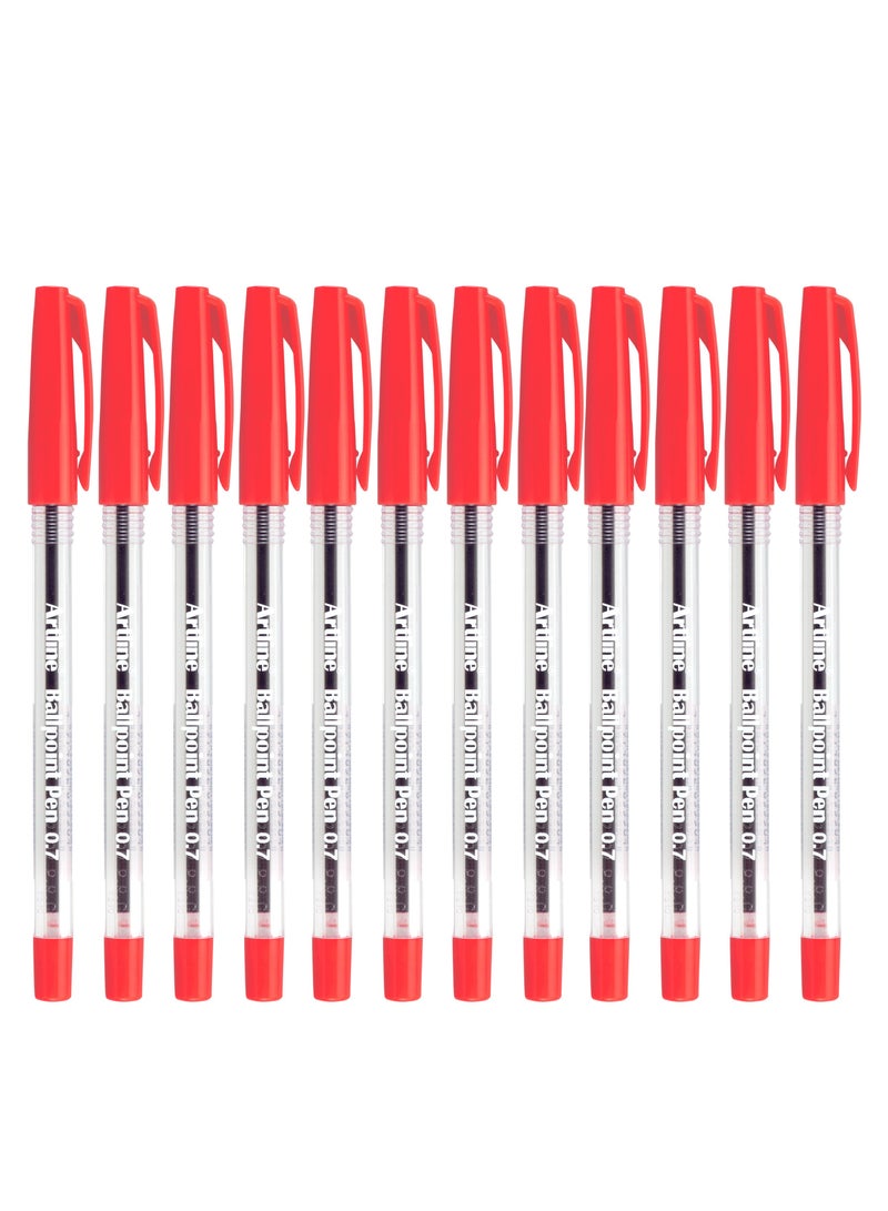 Artline 12 Pieces 8270 Ballpoint Pen, 0.7mm Fine, Color:Red - ARBPEK-8270RE - Image 1