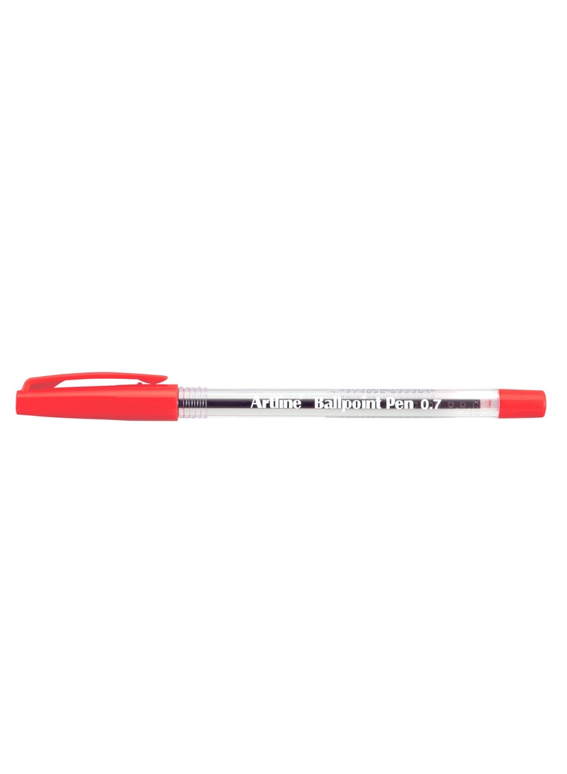 Artline 12 Pieces 8270 Ballpoint Pen, 0.7mm Fine, Color:Red - ARBPEK-8270RE - Image 3