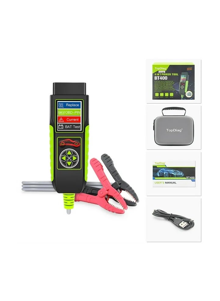 TopDiag Bt400 12v/24v Car Battery Tester Leakage Waveform Obd Voltage Detection Electrical System Diagnosis Tool  - Image 4