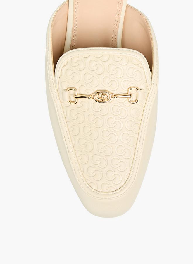 Celeste Women Monogram Embossed Mules - Image 4