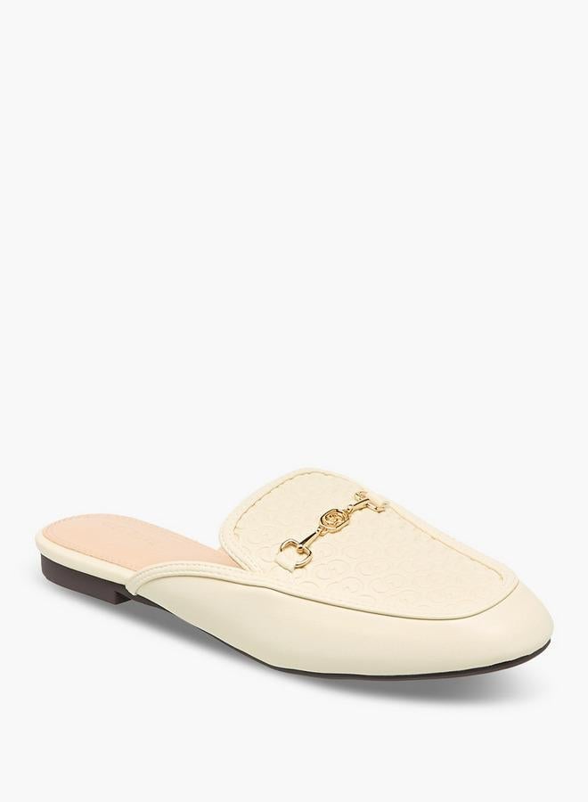 Celeste Women Monogram Embossed Mules - Image 2