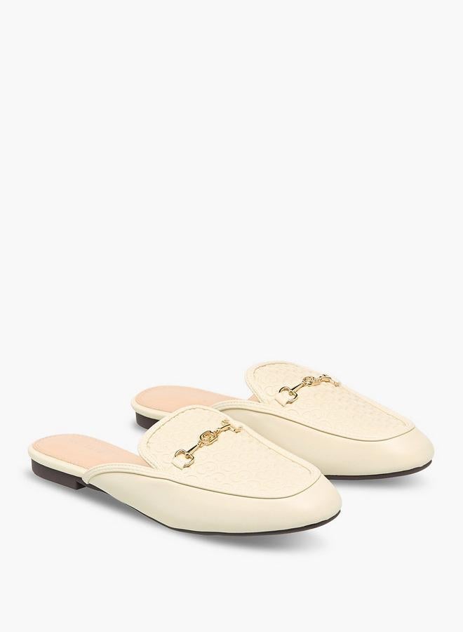 Celeste Women Monogram Embossed Mules - Image 3