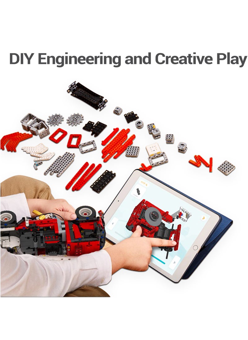 UBTECH - Smart Educational Toy | Building and Coding STEM Robot Kit | Cool Fire Truck | IOS/Android App-Enabled | Age of 8+ | 950 pcs - Image 1