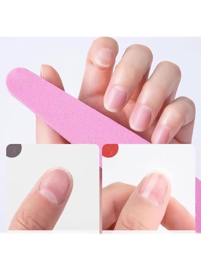 Sponge Nail File & Nail Protector, High Elasticity Sponge Grinding Block, Sponge Nail File Polishing, Nail Tool, Nail Care Cushion Double-sided Design 100/180 Grit Nail Buffer Professional Nail Tool Color Pink 10 Strips - Image 5