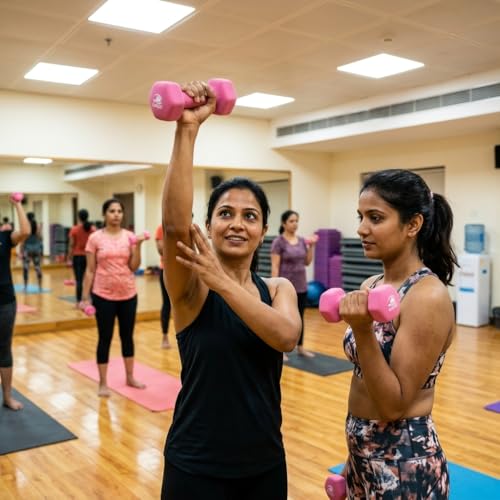 KAKSS Neoprene Dumbbell, Set of 2pcs (1kg Set Of 2pc Pink) - Image 2
