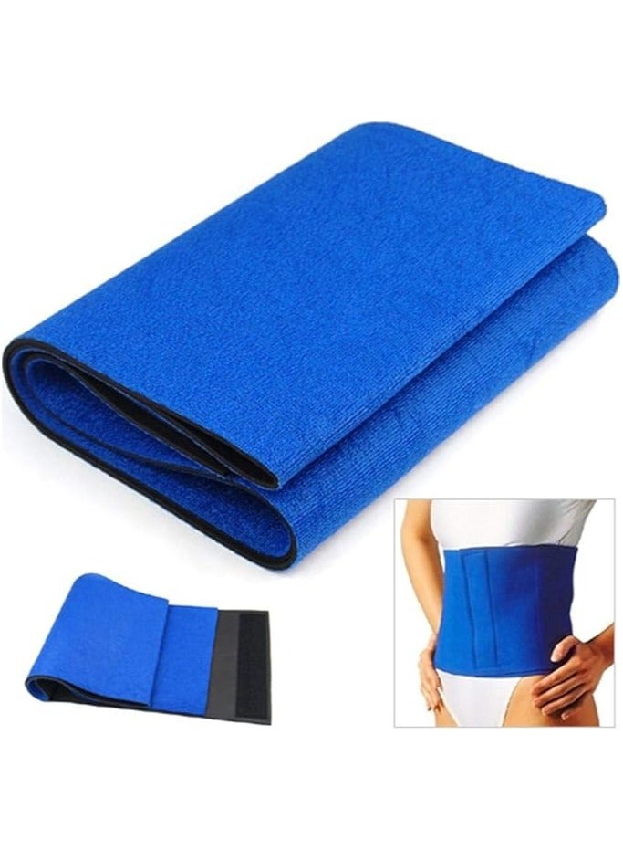 Generic Waist trimmer belt tummy stomach weight loss fat burner slimming vibration belt width 25cm length 100cm blue - Image 1