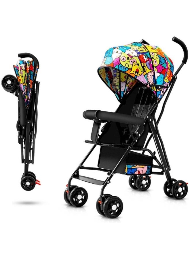 Standard Strollers,Lightweight Travel Stroller for Babies  Toddlers, Compact Fold Toddler Stroller and Baby Stroller with Steel Frame, Large Seat Area, Storage Basket for Travel and More - Image 1