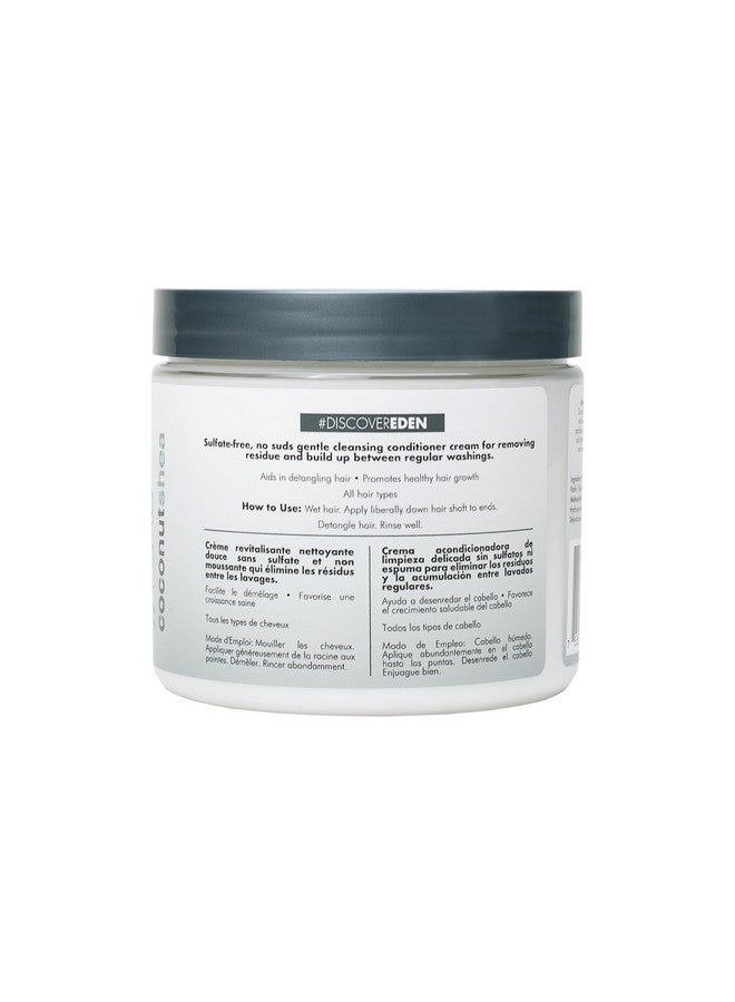 eden bodyworks Coconut Shea Cleansing Cowash | 16 Oz | Remove Build Up, Cleanse, Control Frizz & Soften Hair - Packaging May Vary - Image 2
