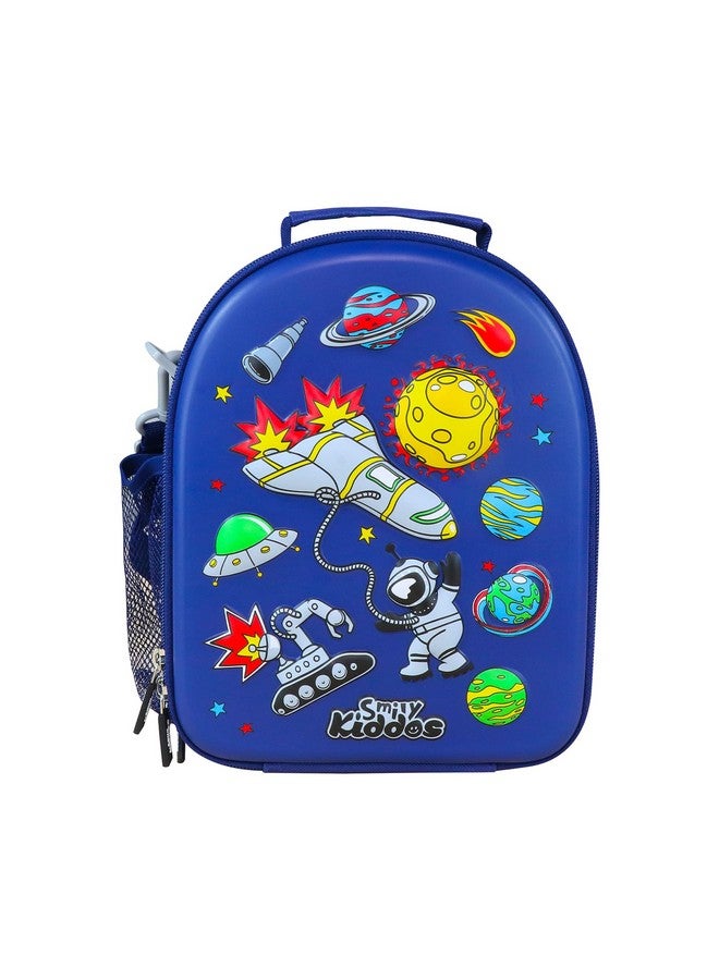 Smily Kiddos 3 Ltrs Eva Hardtop Lunch Bag Cartoon/Boy/Girl/Baby/ (3-5 Years) V2 Space Theme Blue - Image 1