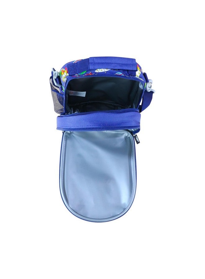 Smily Kiddos 3 Ltrs Eva Hardtop Lunch Bag Cartoon/Boy/Girl/Baby/ (3-5 Years) V2 Space Theme Blue - Image 3