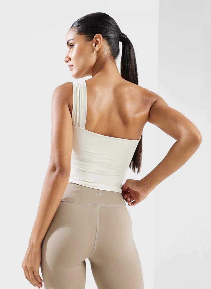 FRWD One Shoulder Ruched Training Top
