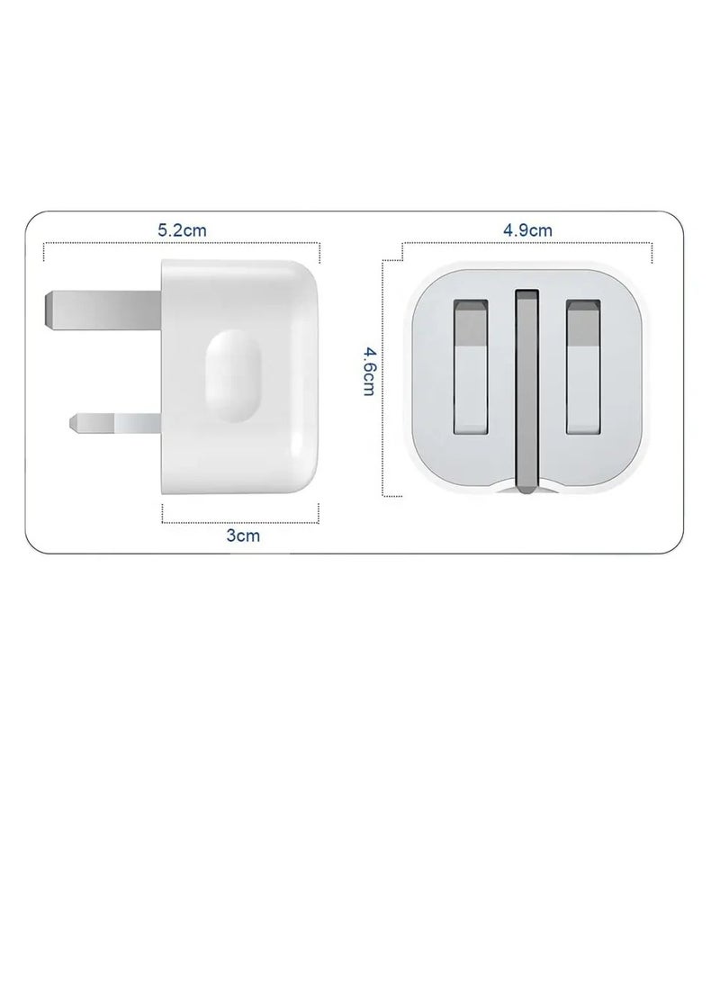 محول طاقة USB-C بقوة 20 وات - شحن سريع مع كابل USB-C إلى USB-C - Image 4