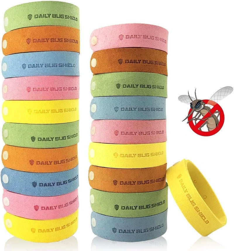 BuggyBands Mosquito Repellent Bracelets 20 Pack, DEET-Free Mosquito Repellent Bands for Kids and Adults, Individually Wrapped Insect Bug Repellent Wristbands for Indoor and Outdoor Use