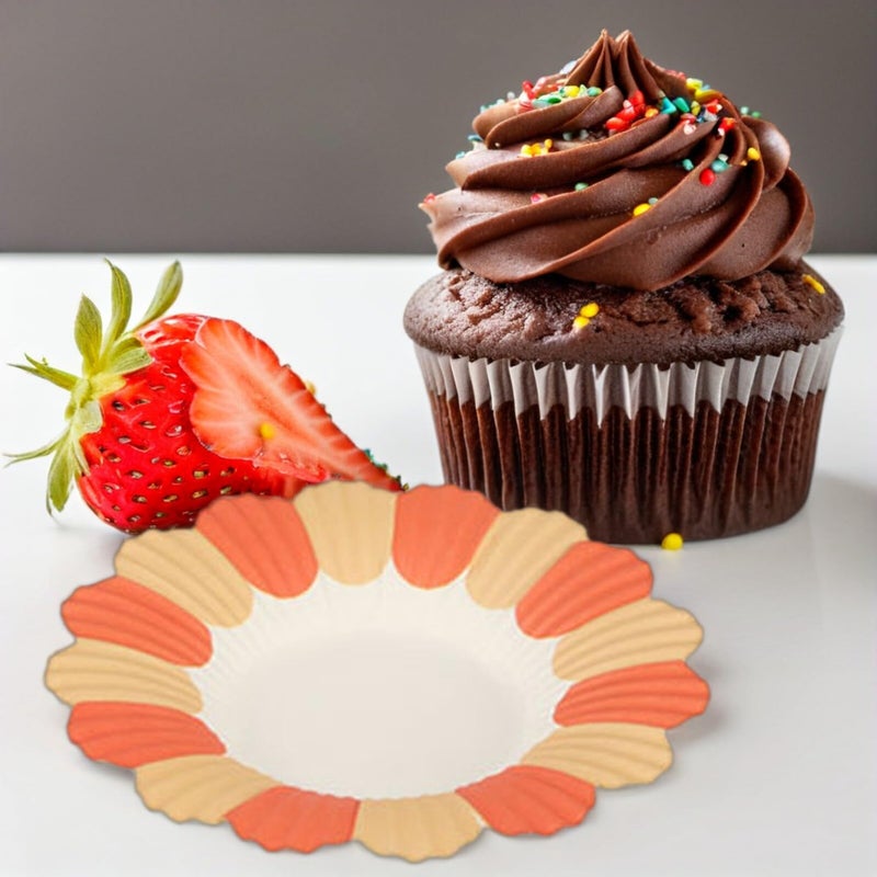 Flower Shaped Disposable Paper Plates 50 Pieces Floral Dessert Tableware For Party Home Holiday Supplies Random Color - Image 5