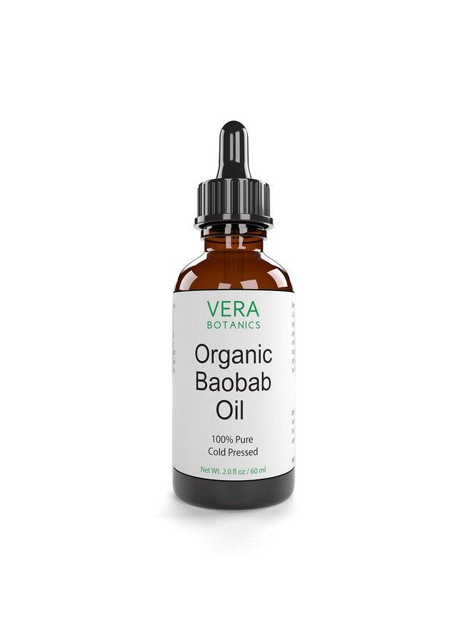 Vera Botanics Organic Baobab Oil By Vera Botanics 100% Pure & Natural Unrefined Coldpressed For Face Dry Skin Nails Lips Body & Hair Reduce Hair Breakage Even Out Skin Tone Therapeutic Massage - Image 2