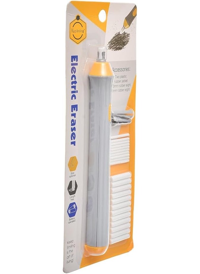 Keep Smiling Electric Eraser With 2 Plastic Rubber Jacket, 8 2.3mm Rubber & 8 5mm Rubber - No:EE-0002 - Image 4