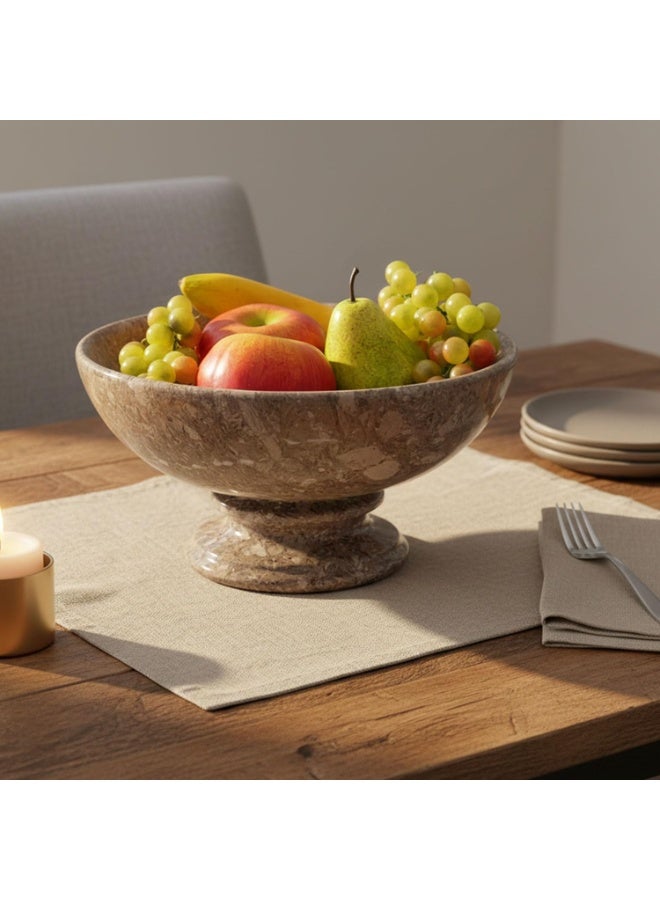 RADICALn Handmade Oceanic Marble Fruit Bowl 10 Inch Pedestal Serving Bowl Decorative Centerpiece Candy Bowl Kitchen Counter Dining Table Home Decor Gift - Image 2