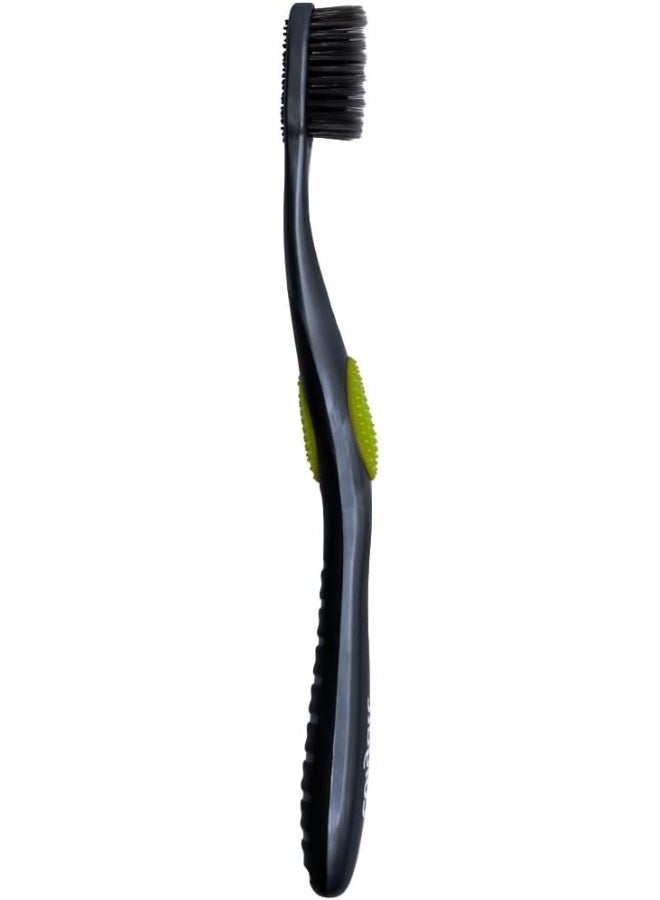 Colgate 360 Charcoal Infused Toothbrush FlossTip Bristles Soft Colors Vary Pack of 6 - Image 4