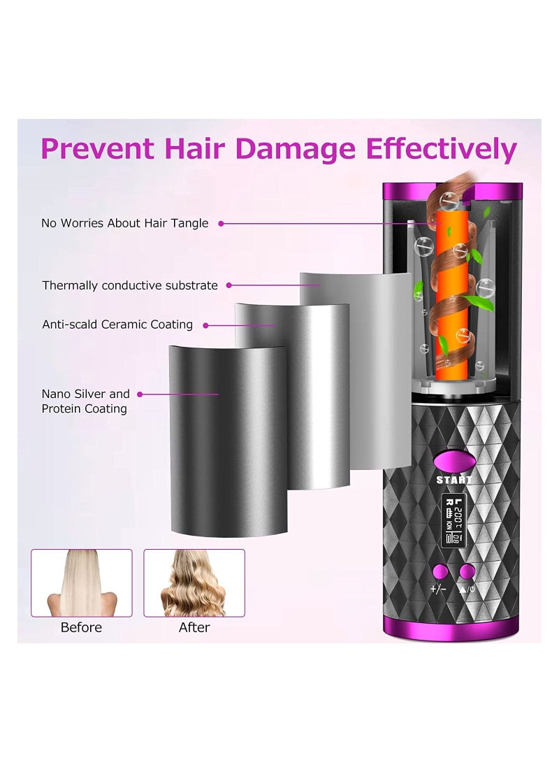 New Wireless hair curler automatic curly hair machine professional cordless portable USB auto curling iron - Image 5