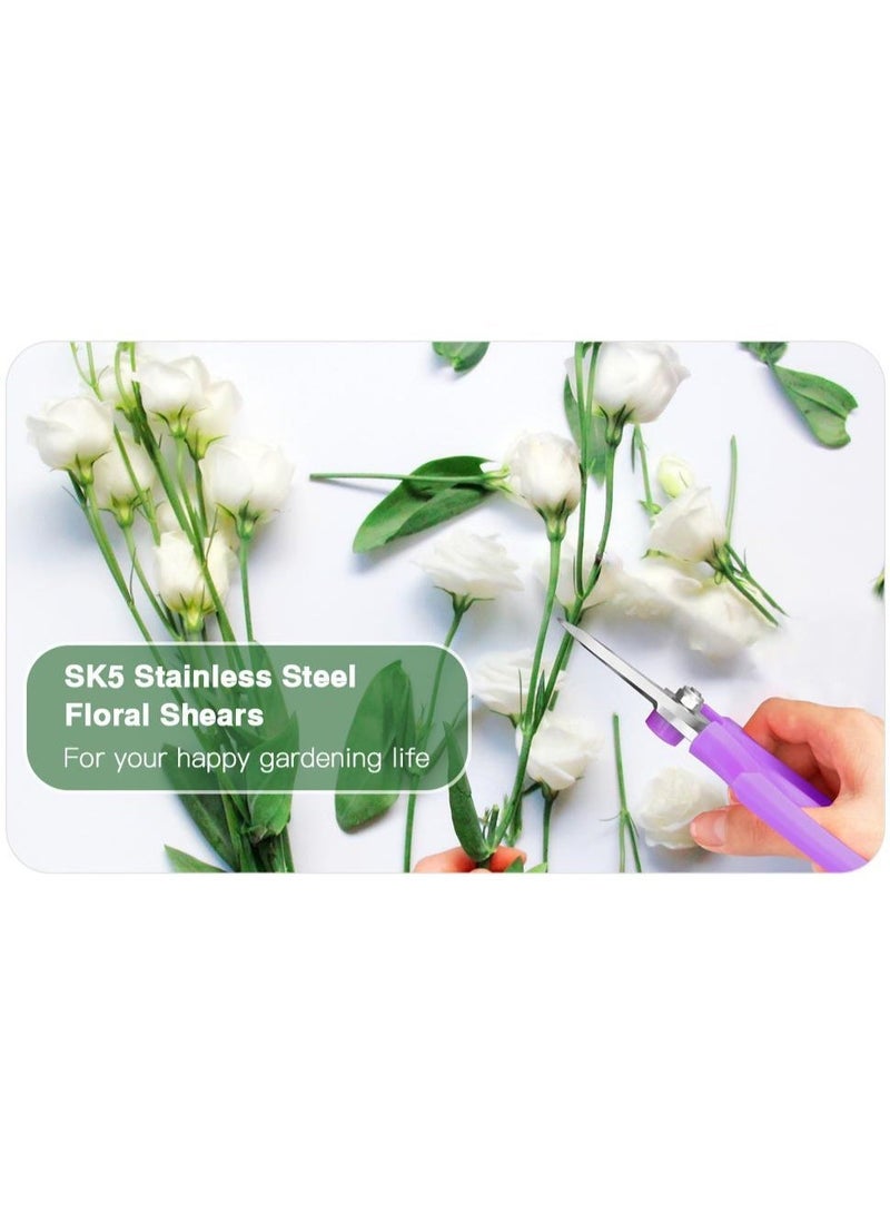 Floral Shears, Premium Steel Garden Pruning Shears Floral Fruits Leaf Scissors Hand Pruner Snip Trimming Tool for Gardening Flower Arrangement, Pink - Image 4