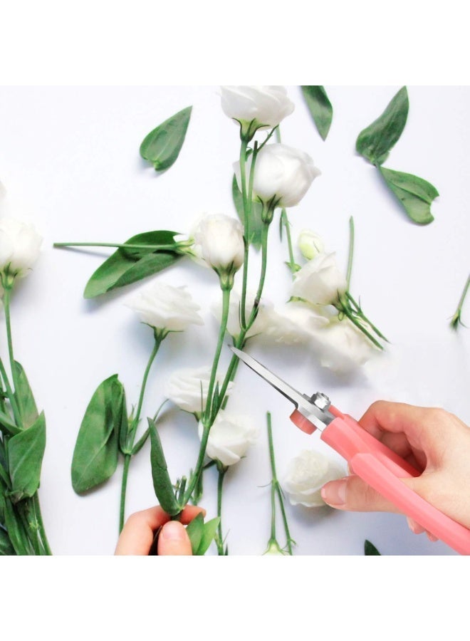 Floral Shears, Premium Steel Garden Pruning Shears Floral Fruits Leaf Scissors Hand Pruner Snip Trimming Tool for Gardening Flower Arrangement, Pink - Image 5