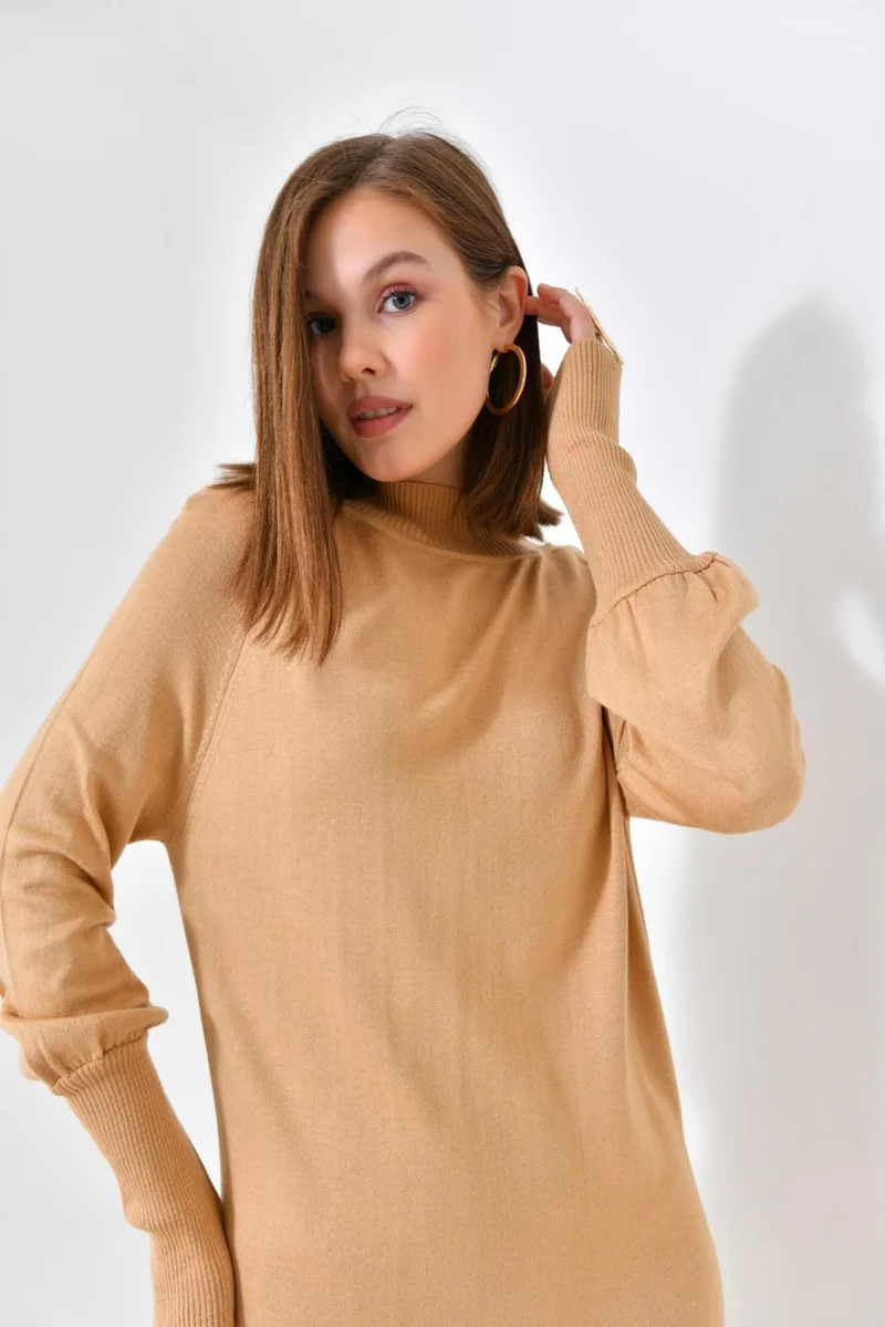 جارمي Ftz Women Women's Plain Basic Tunic Biscuit