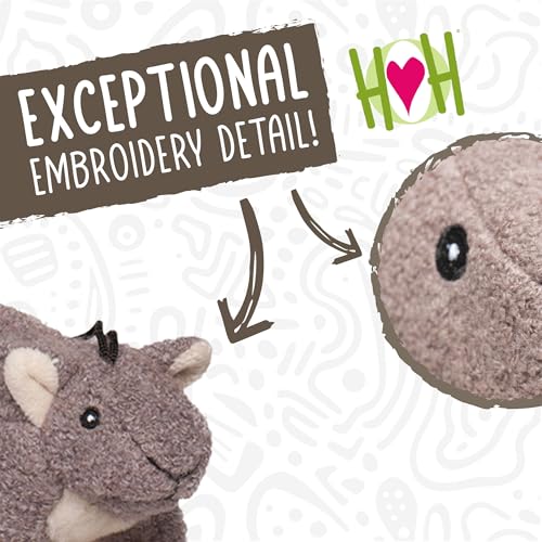 HuggleHounds Plush Dog Toy - Fuzzy Dog Toy, Squeaky Soft Fleece, Interactive Durable Stuffed, for Small and Large Breeds with Squeaker - Feller Squirrel, Small - Image 2