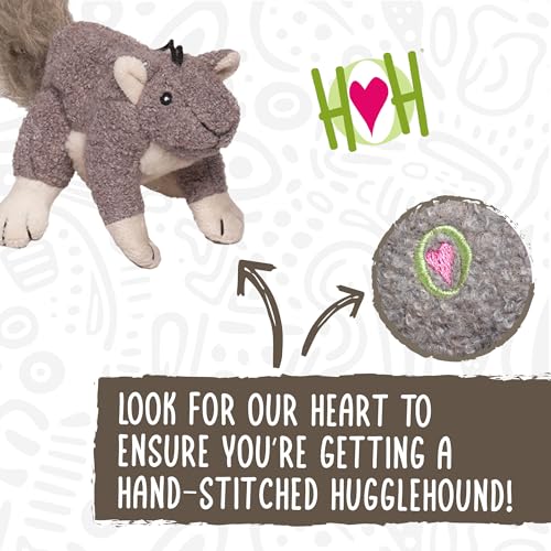 HuggleHounds Plush Dog Toy - Fuzzy Dog Toy, Squeaky Soft Fleece, Interactive Durable Stuffed, for Small and Large Breeds with Squeaker - Feller Squirrel, Small - Image 4