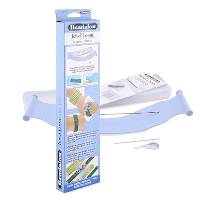 Beadalon Jewel Loom Kit with Bag, Needle & Threader  Complete Starter Set for Bracelets & Woven Designs - Image 4