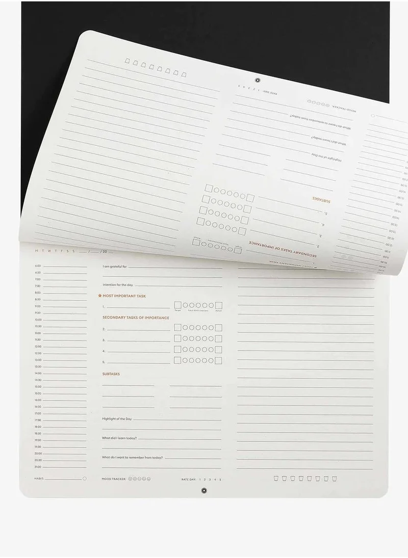 Intelligent Change Black Productivity Planner Desk Pad