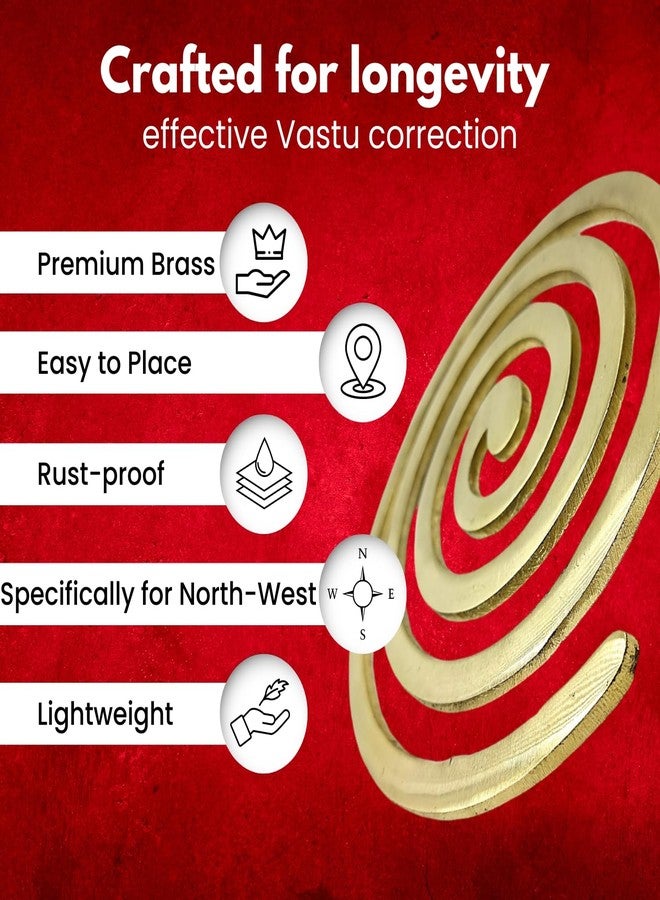 Plus Value Brass Helix Vastu Remedies for North-West Vaastu Dosh Defects (Size 6 Inches, 1 Pc) - Image 4
