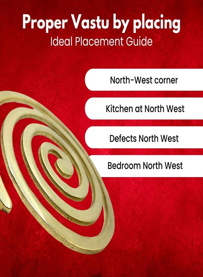 Plus Value Brass Helix Vastu Remedies for North-West Vaastu Dosh Defects (Size 6 Inches, 1 Pc) - Image 3