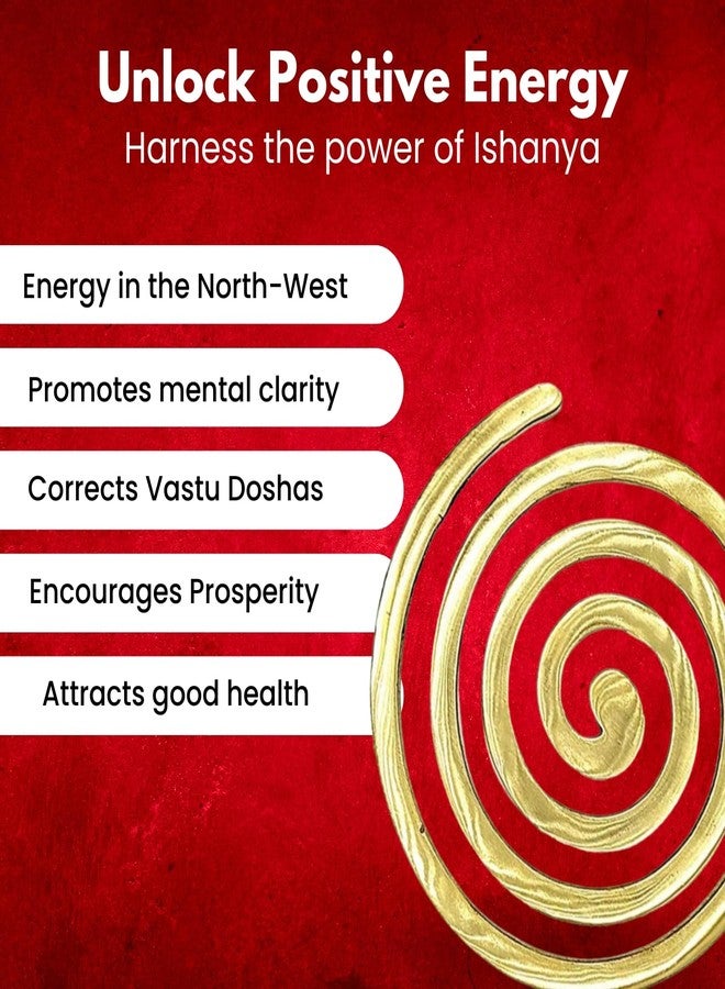 Plus Value Brass Helix Vastu Remedies for North-West Vaastu Dosh Defects (Size 6 Inches, 1 Pc) - Image 2