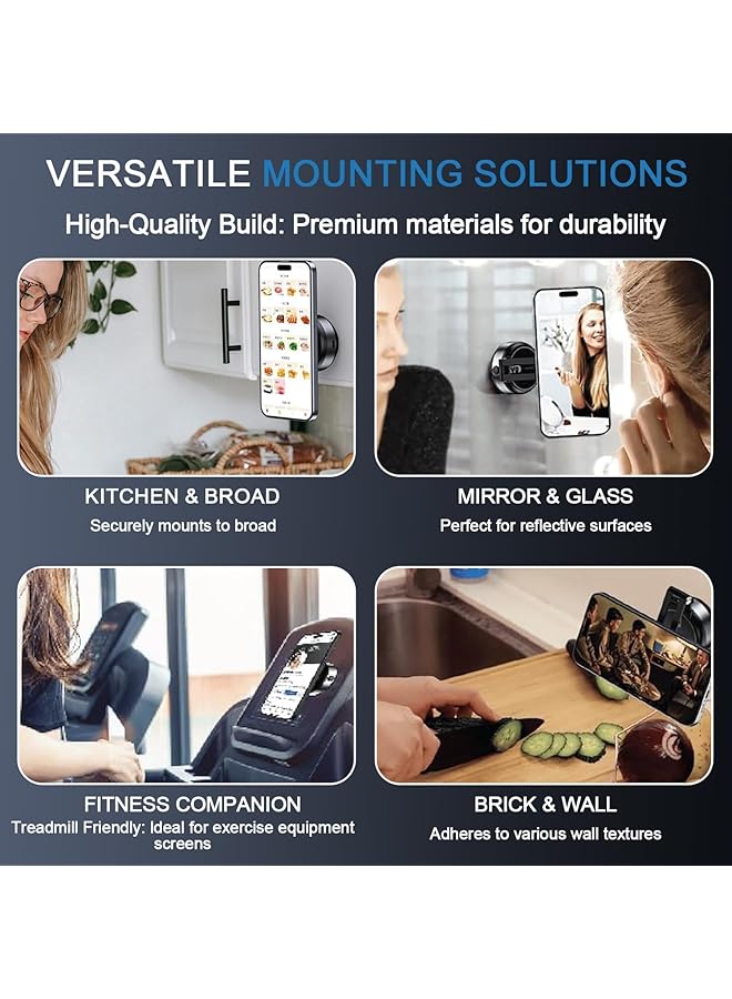 iSNUP Magnetic Suction Phone Holder, 360° Rotating Mobile Phone Stand For Car, Office, Gym, Kitchen, And Flat Surfaces – Adhesive-Free, Stable, And Universal Magnetic Mount - Image 4