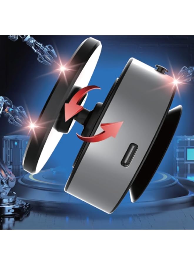 iSNUP Magnetic Suction Phone Holder, 360° Rotating Mobile Phone Stand For Car, Office, Gym, Kitchen, And Flat Surfaces – Adhesive-Free, Stable, And Universal Magnetic Mount - Image 2